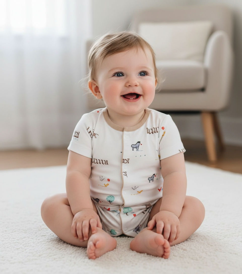 Playtime Prints Organic Rompers