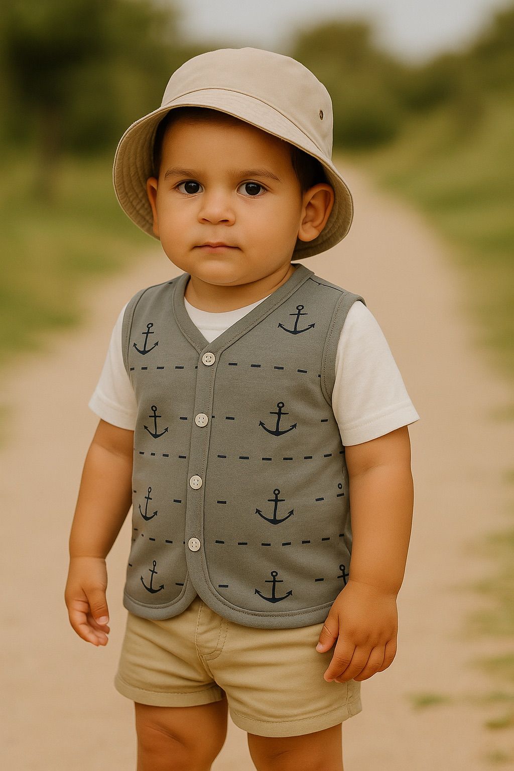 cute boy wearing vest